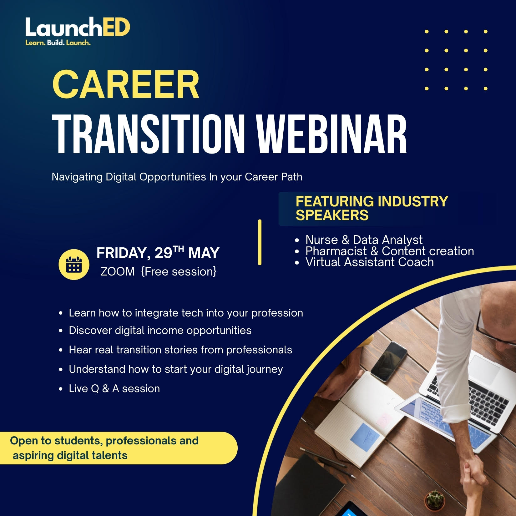 Career Transition Webinar Flyer